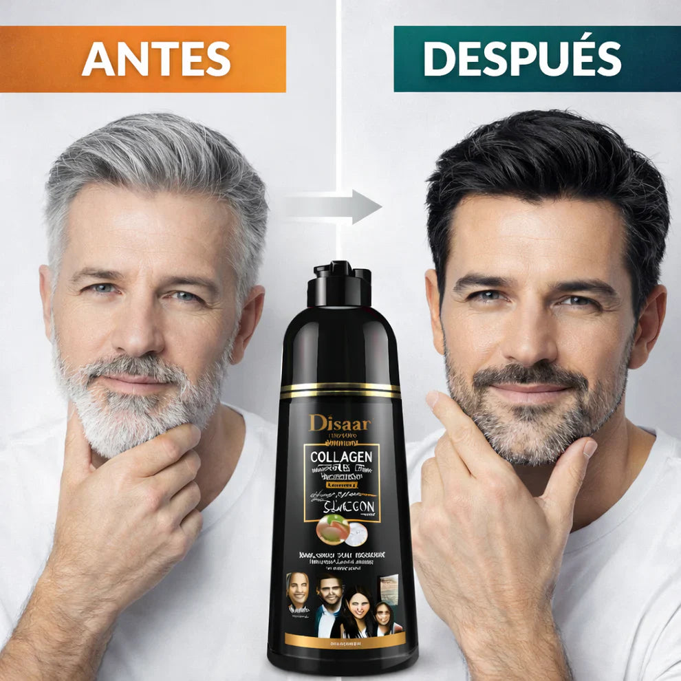 Rejuvenece tu cabello al instante Shampoo cubridor de cana.