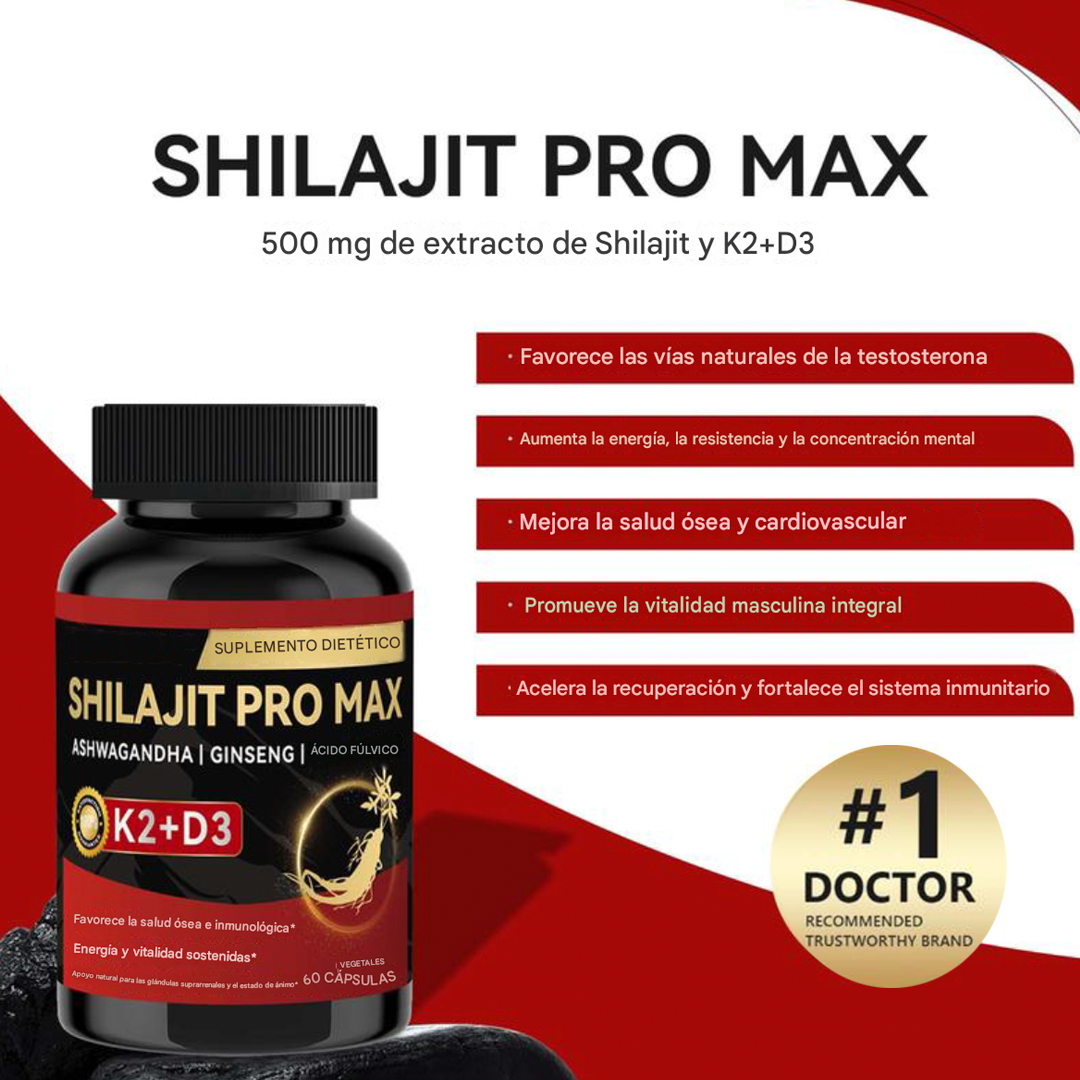 Shilajit PRO MAX - Poder y Rendimiento Masculino