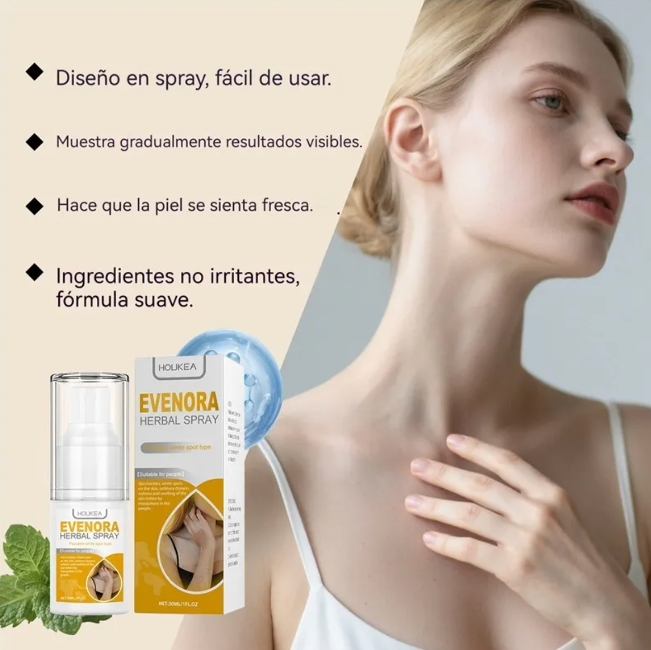 Evenora Herbal Spray - Solución Natural para Vitiligo