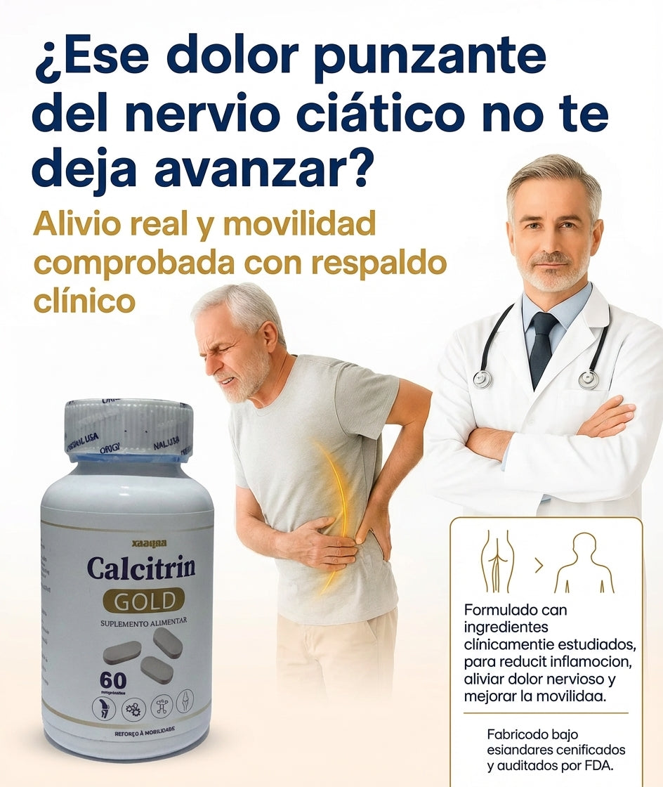 Calcitrin Gold 60 Caps - Recupera Tu Movilidad de forma natural - Alivia Tu Ciática🦴👵🏻✨
